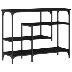 Konzolni stol s policom s pohranom Crni hrast 100 x 35 x 75 cm