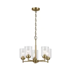 Kichler KL-WINSLOW5-NBR - Luster na lancu WINSLOW 5xE27/60W/230V mesing