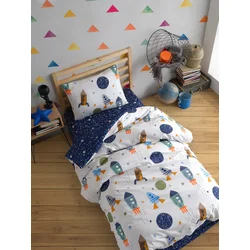 Hanah home Komplet posteljine SpaceX, 160x220cm,160x240cm, Teget