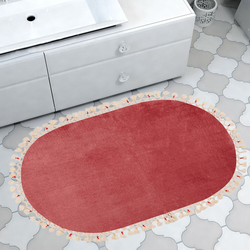 Hanah home Prostirka za kupatilo 100x150cm Bordo