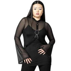 Ženska obleka KILLSTAR - Sheer Bondage - Črna - KSRA007747