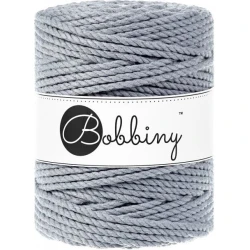 Bobbiny 3PLY Macramé Rope 5 mm 100 m Steel Vrvica