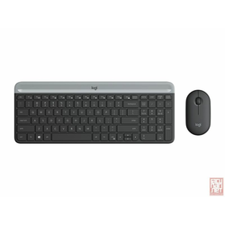 Logitech Wireless Combo MK470, slim keyboard, optical mouse, USB receiver, graphite, YU