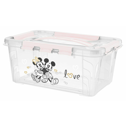 Kutija za pohranu mala Mickey & Minnie, pastelno roza