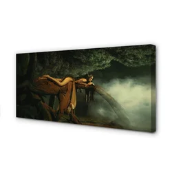 tulup.si Slika na platnu Ženska drevesa oblaki 100x50 cm
