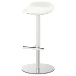 JANINGE Barski stol, bela, 76 cm