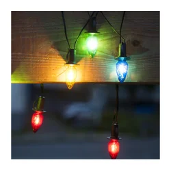 LED spoljašnja girlanda CONE FILAMENT 20xE10 19m šarena/topla bela IP44