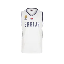 PEAK košarkaški navijački dres Srbija beli, V-izrez, sezona 2023