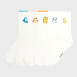 Cropp - Pakovanje od 5 para čarapa Pokémon - white