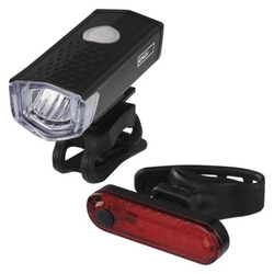 Emos komplet LED svetala za bicikl punjivo, prednje i zadnje, 90 lm, P3923