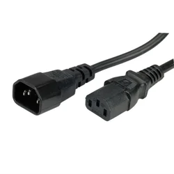 Secomp Roline Monitor Power Cable, IEC320 C14 - C13, black, 1.0m