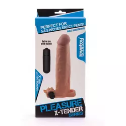Vibracijski podaljšek za penis Pleasure X-Tender 19cm