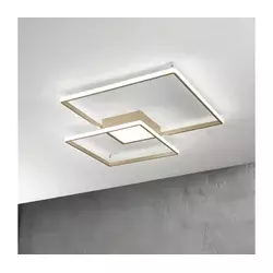 Ondaluce - LED prigušiva stropna svetiljka DOWEL LED/46W/230V 55x55 cm zlatna