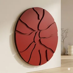 Core Red - 50 x 50 Red Decorative Framed MDF Painting