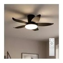 Brilagi - LED prigušiva plafonski ventilator LED/32W/230V fi 95 cm crni + daljinski upravljač