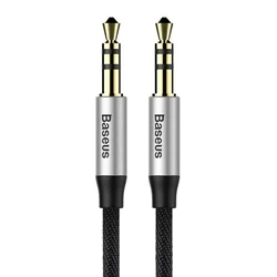 Yiven M30 AUX stereo avdio kabel 3,5 mm Mini Jack 1,5 m - srebrno-črn