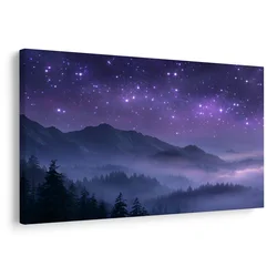 Slika zvezdna noč nad gorami - 150x100