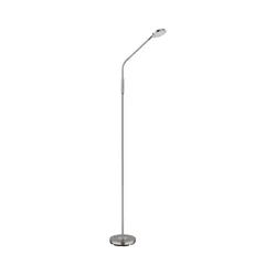 Globo 58504SN - LED podna lampa SILVIO sa dodirnim prigušivačem LED/6,5W/230V mat hrom