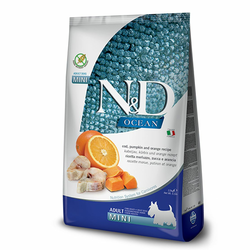 N&D Ocean Suva hrana za odrasle pse, Bakalar, bundeva i pomorandža, Mini breed, 800g
