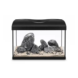 Akvarij STARTUP 40 LED RAVNO - ČRNO + Ryuoh Shine River Kit