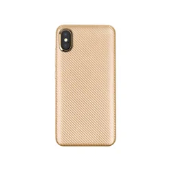 Maska Carbon fiber za iPhone XR 6.1 in zlatna.