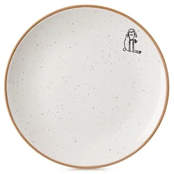 Northix Bež keramični desertni krožnik 20 cm