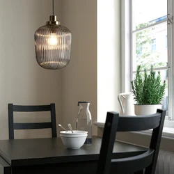 SOLKLINT Visilica, mesing/sivo bistro staklo, 22 cm
