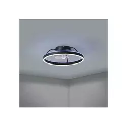 Eglo 35193 - LED RGBW prigušiva stropni ventilator MALINSKA LED/36W/230V crna + daljinski upravljač