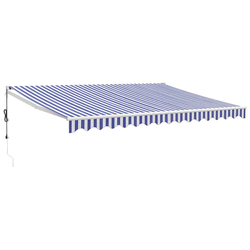 Automatska tenda na uvlačenje plavo-bijela 4 x 3 m