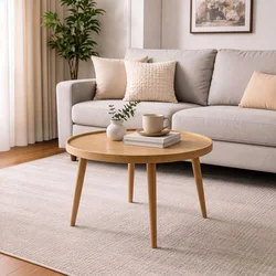 Hanah Home klub sto Polen 80, 80 cm, hrast