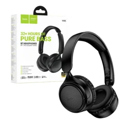 Hoco Slušalice bežične W66, Bluetooth / AUX, Crne