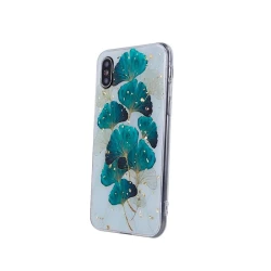 Maska za telefon za Samsung Galaxy A54 5G Gold Flam Leaves, Svetloplava