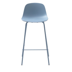 Svetlo moder plastičen barski stol 92,5 cm Whitby – Unique Furniture