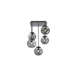 JUST LIGHT. 14602-18 - Luster na šipci WIDOW 5xE14/25W/230V crna