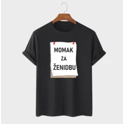 MAFIMI Muška majica Momak za ženidbu, Crna