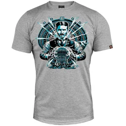 011Shop Muška majica kratkih rukava Nikola Tesla, Svetlosiva