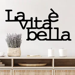 Opviq Zidna dekoracija Vita E Bella 1, 60x30 cm, 1.5 mm, Crna