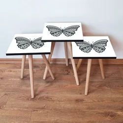 Hanah Home Set klub stočića 3Shp71, 3 komada, Plava