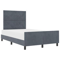 vidaXL vidaXL Postelja Temno Siva 120x200 cm Velur, (22049548)