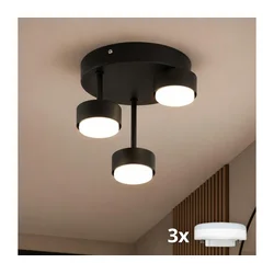 Brilagi - LED RGB prigušiva plafonski luster MONO 3xGX53/14W/230V Wi-Fi Tuya crna