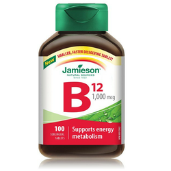 JAMIESON vitamin B12 1000 mcg, podjezične tablete
