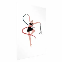 shumee Plakat - Ilustracija ženske s trakom - ritmična gimnastika