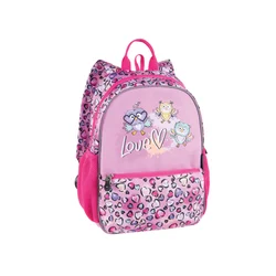 PULSE Ranac za vrtić za devojčice JUNIOR OWL LOVE roze