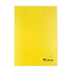 Tabla z elastiko, kartonska, A4, VICTORIA OFFICE, rumena