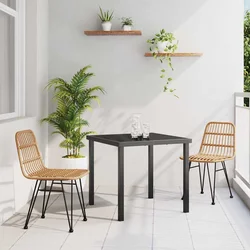 Vrtni set za objed 3 pcs Smeđa Čelik s prahom premazan