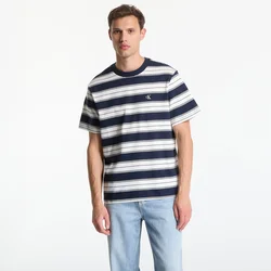 Majice Calvin Klein Jeans Ss Easy 20S Jersey Stripe Crewneck Tee Dark Sapphire M