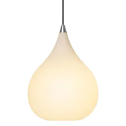 Halo Design 407931 - Luster na sajli DROPS 1xE27/40W/230V, prečnik 30 cm, bela/mat hrom