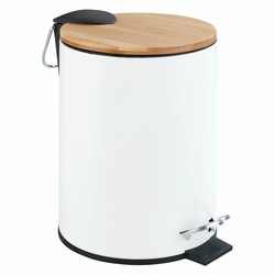 WENKO 24392100 - Koš TORTONA 17x23,5 cm bela/braon/crna