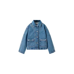 MANGO KIDS Prehodna jakna KEYS moder denim