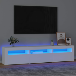 Den TV omarica z LED lučkami bela 180x35x40 cm